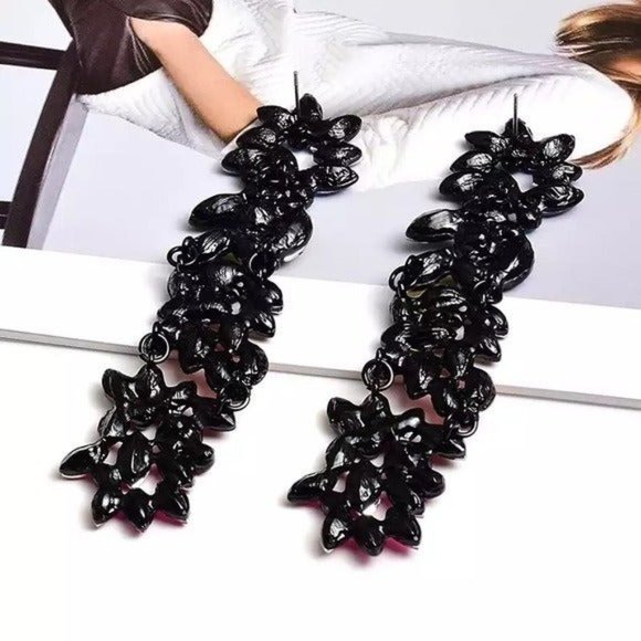 Rainbow jewel earrings dangle drop multicolored - Picture 4 of 6